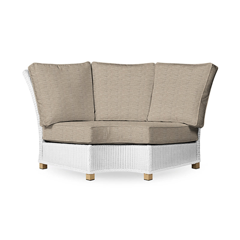 Hamptons Outdoor Corner Wedge Lounge Chair, Cottage Pepper, White
