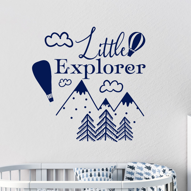 Adhésif décoratif Little explorer, H 20 po x l 22 po, Bleu pastel