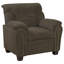 Chaise avec accoudoirs à coussin brun