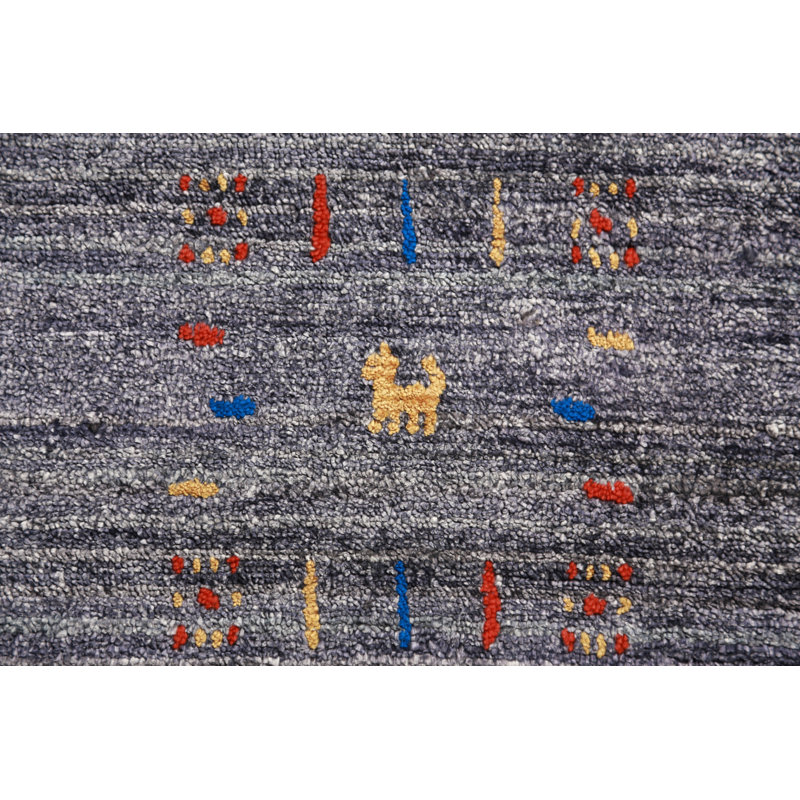 Striped Gabbeh Indian Area Rug