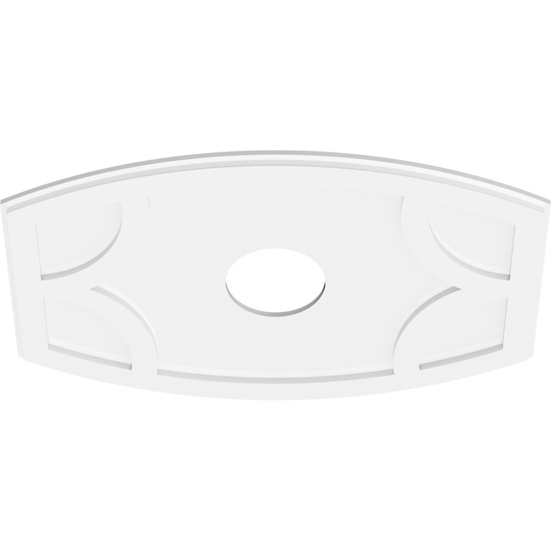 Médaillon de plafond contemporain en PVC de qualité architecturale Kailey, H 1 po x l 32 po x P 21,375 po