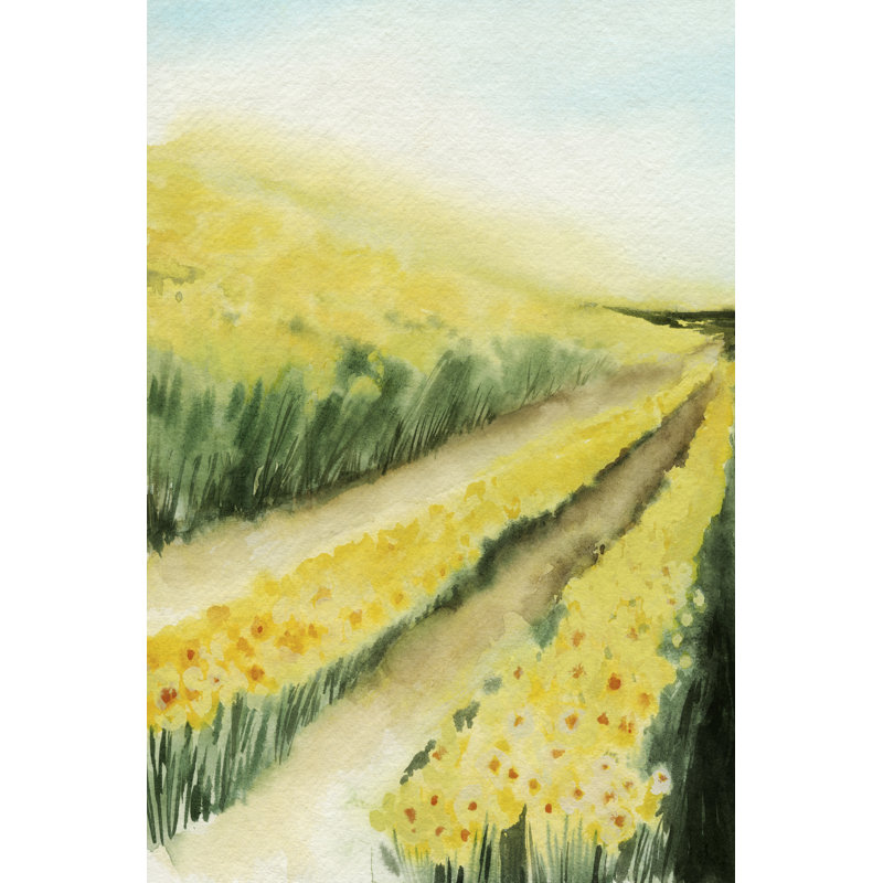Gilded Aisles I - Wrapped Canvas Painting, 91 cm H x 61 cm W, Black Floater Framed