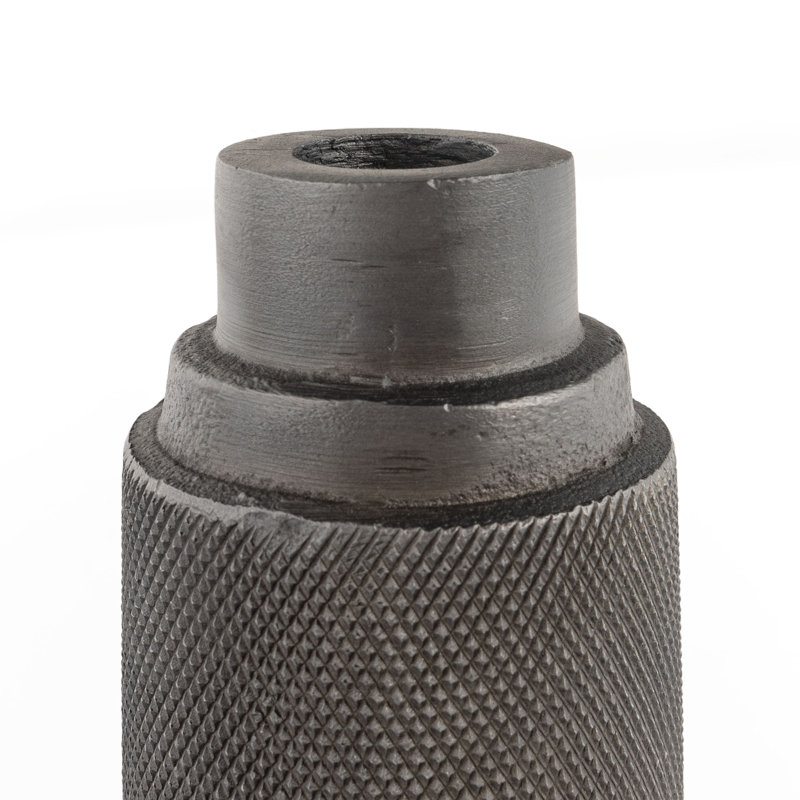 Candlestick, 7" H x 2.5" W x 2.5" D, Gray