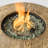 Propane Gas Fire Pit Table, 50000 BTU Round Steel Fire Pit With Imitation Wood Grain Finish
