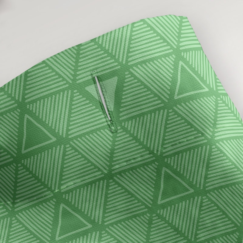 Rideau de douche simple à triangles à main classique Patricia Geoffrey, Vert