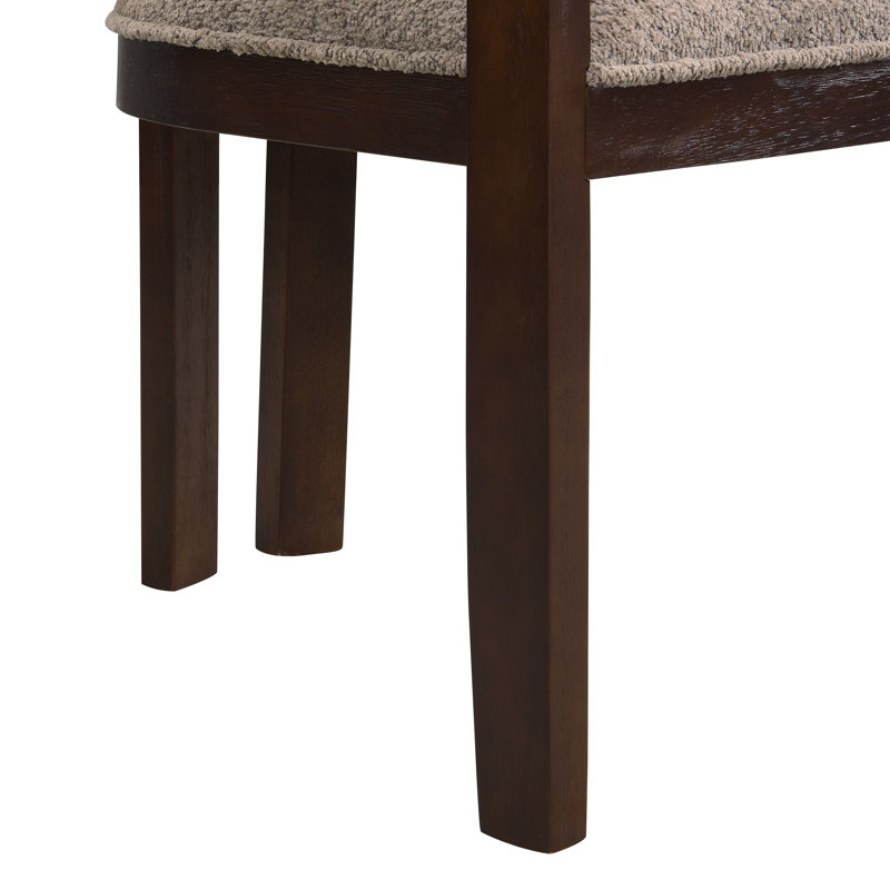 Prescott 9-Piece Mid-Century Modern Wood Dining Table Set With Upholstered Chairs