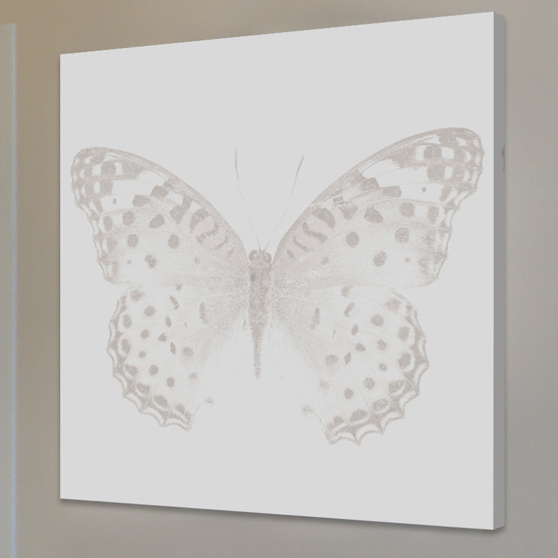 « papillon », reproduction d’art sur toile tendue, H 24 po x l 24 po x P 1,5 po