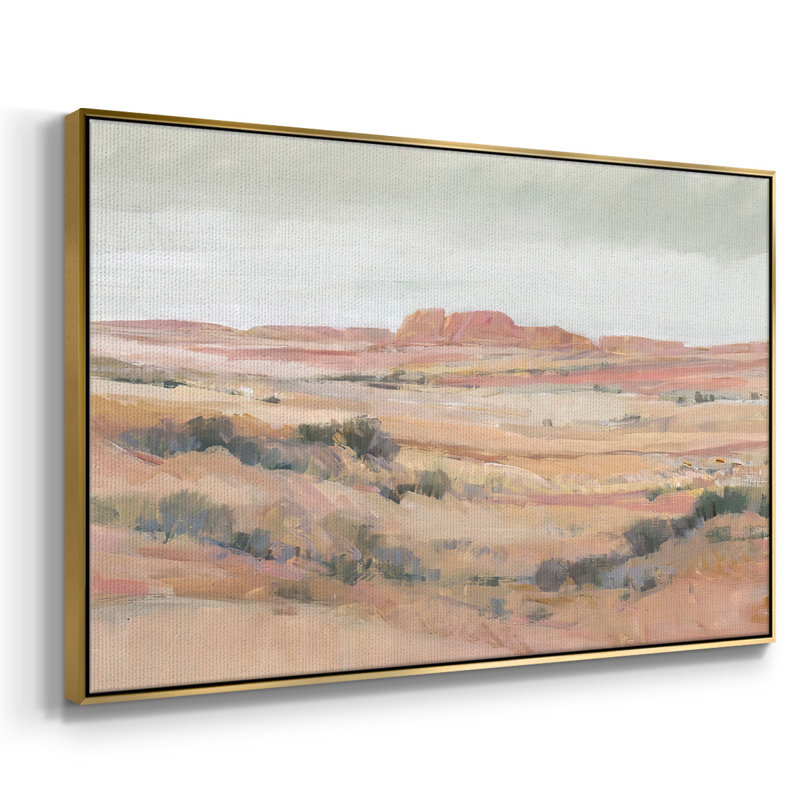 Southwest Landscape II, peinture sur toile encadrée, H 27 po x l 41 po x P 2 po, Encadrement doré