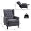 Fauteuil inclinable rembourré en tissu, fauteuil d'appoint capitonné, fauteuil en lin avec repose-pieds, accoudoir, coussin rembourré,