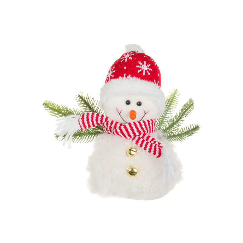 Ensemble de 2 figurines de bonhomme de neige en polyester