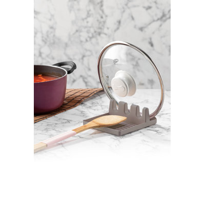 Mink Color Pot Lid Holder, 5.1 x 6.7 x 2.0 inches | 100% BPA Free Plastic, Dishwasher Safe | Ideal Kitchen Organizer for Easy Storage of Lids, Pots, and Pans | Durable and Space-Saving Design