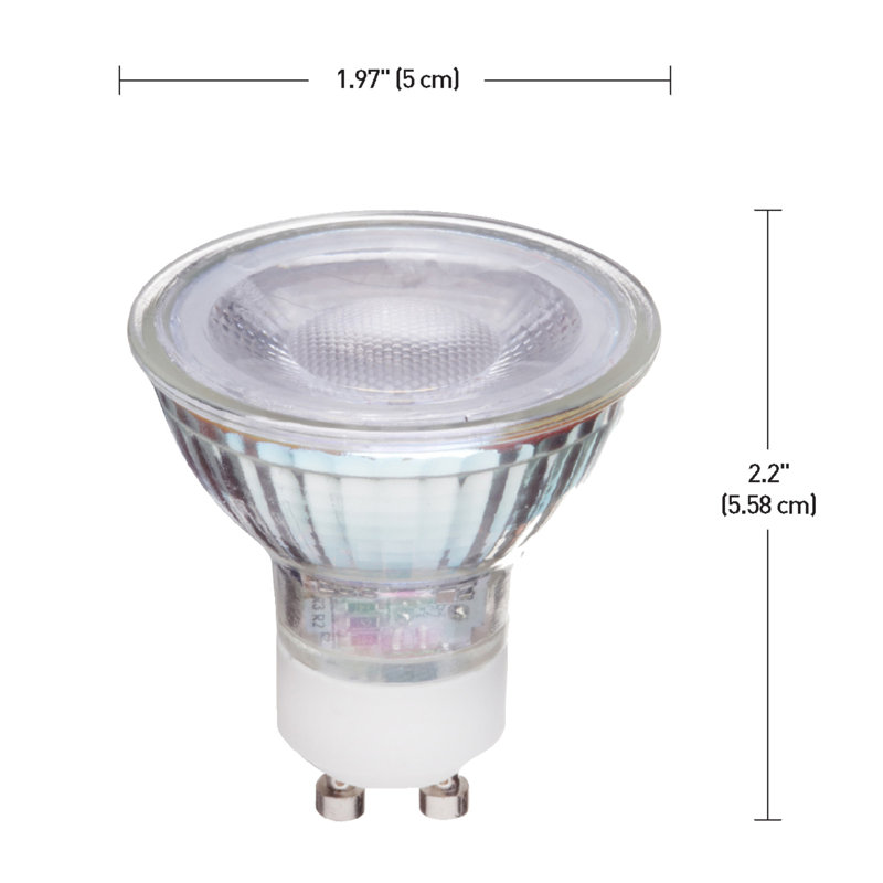 6 Watt (50 Watt Equivalent), MR16 LED, Dimmable Light Bulb, Warm White (3000K) GU10/Bi-pin Base