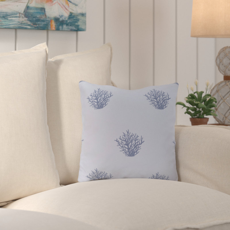 Housse et insert de coussin Coastal Calm, 26 po x 26 po, Aqua clair / aqua