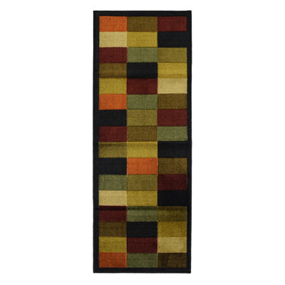 Tapis rouge/beige Rogersen