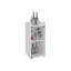 Bar, 1 porte en verre, 3 tablettes, blanc