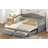 Wooden Extendable Daybed With 2 Storage Drawers-1661260130