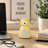 Handcrafted Papier-Mache Winter Bear Figurine, Yellow