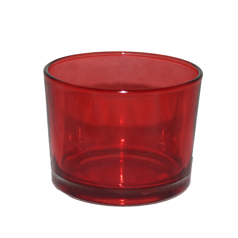 2.45'' H Glass Tabletop Votive Holder, Red