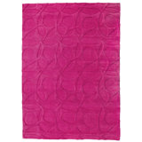 Molecular Wool Area Rug in Pink