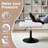 Upholstered Height Adjustable Footrest Stool, Swivel PU Leather Foot Stool, Under Desk & Living Room Ottoman Vanity Accent Stool for Office, Living Room & Vanity-1862882066