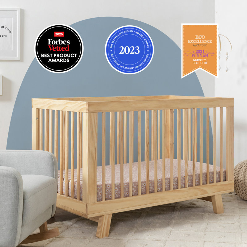 Hudson 3-in-1 Convertible Crib, Natural