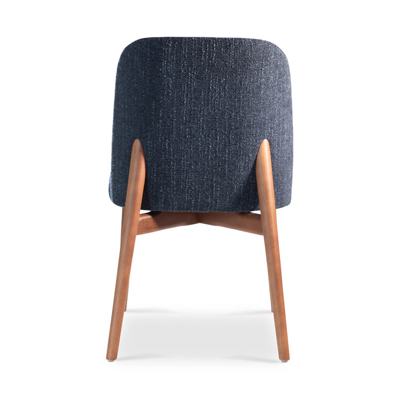 Tonia Upholstered Dining Chair, Blue Mix,Nogal
