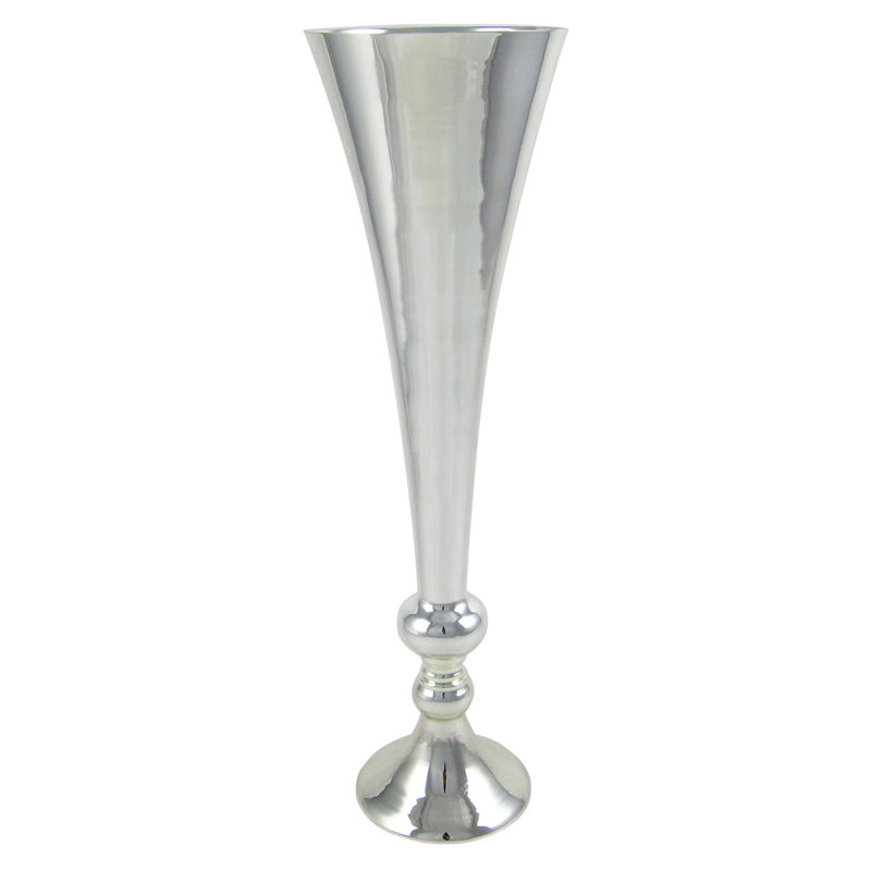Ellerbe Metal Table Vase, Silver