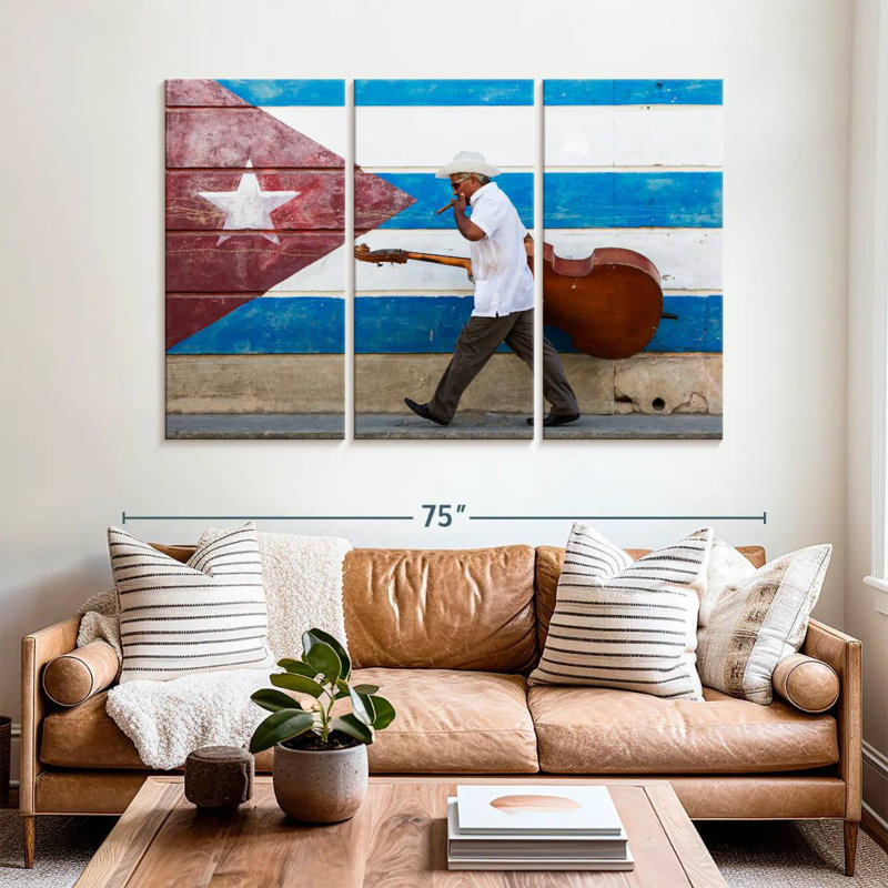 Abarca Cuban Cellist, 42" H x 65" W