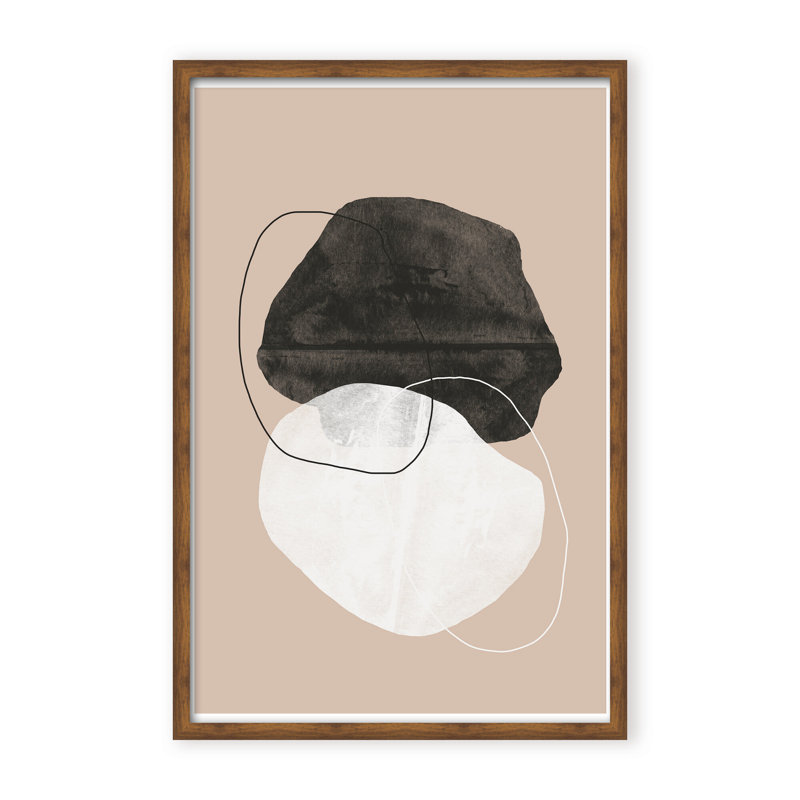 Cosmic Abstract by The Miuus Studio - Picture Frame Painting on Paper, 24" H x 16" W x 1.125" D, Black, Framed Matted Print