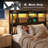 Tall Headboard Full Bed Frame With 4 Storage Drawers & Built-in Usb Chargingge, Adjustable Led Lighting,Black-1070392718-1070392719