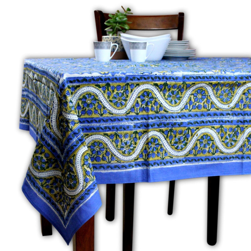 Aicke Rectangle Floral Cotton Tablecloth