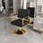 Hydraulic Salon Chair - 360° Swivel Barber Stylist Chair With Pump, Non-Tilting Hairdressing Chair For Hair Salons, Tattoo & Beauty Spa (Professional Stylist Equipment)(Black+Gold)