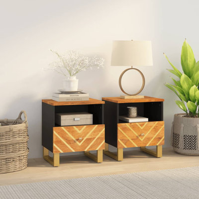 Harvey 15.7cm W Solid Wood Bedside Table