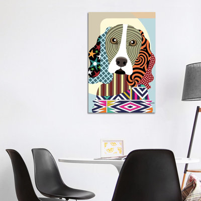 «English Springer Spaniel» par Lanre Studio, impression sur toile tendue