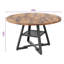 Round Dining Table Farmhouse Kitchen Table,Space Saving Dinner Table For Kitchen & Dining Room-884545936-879752665