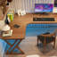 Bureaux en bois massif en L noyer-107201788-107201785