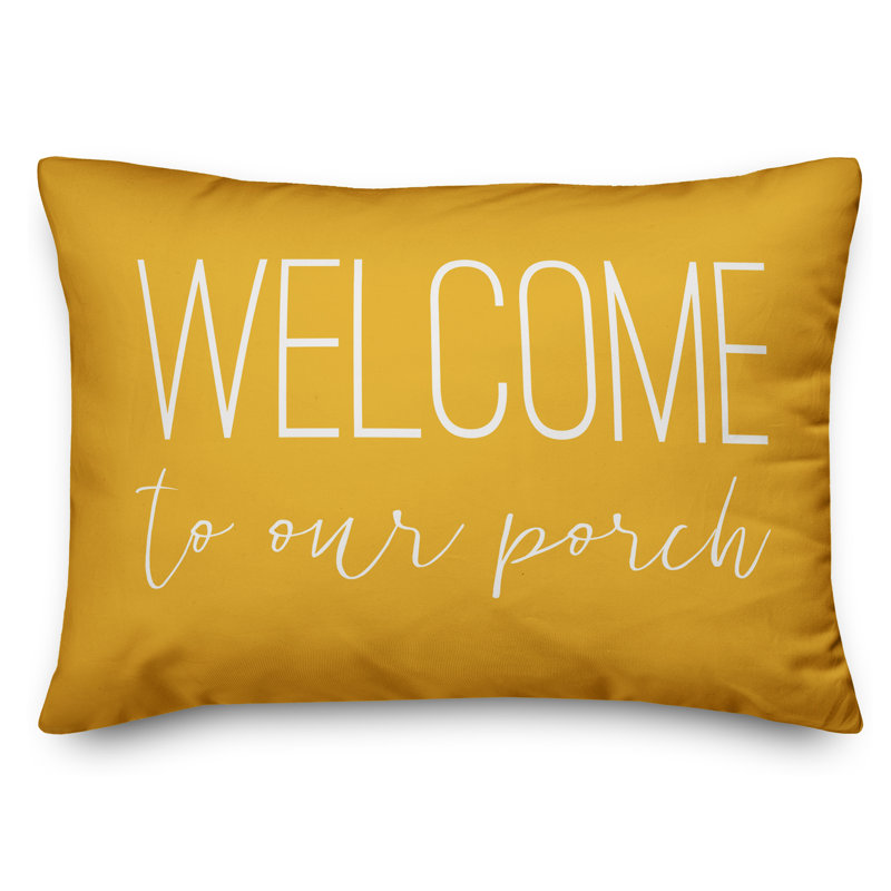 Outdoor Throw Pillow, Yellow