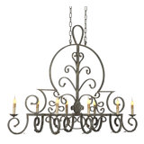 Fleur De Lis 8 - Light Candle Style Classic Chandelier