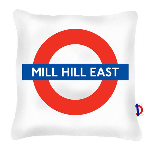 Mill Hill East Tube Station London Transport Cushion