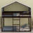 House-Shaped Solid Wood Bed Frame With Full-Length Guardrails, Slat Support,Tent And Ladder-1302391294