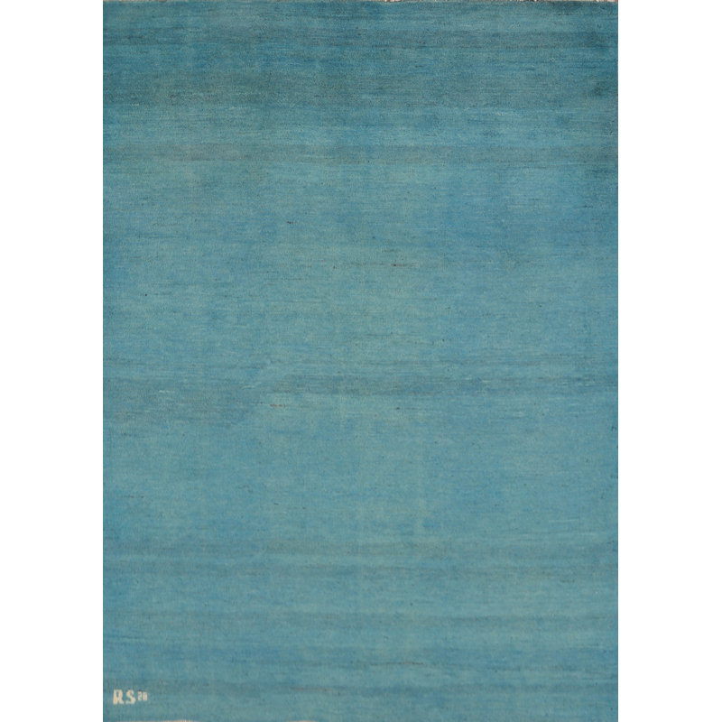 Tapis bleu clair moderne Gabbeh 5 x 7