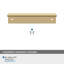 Poignées de bordure d'armoire bronze champagne de centre à centre 3-3 / 4 pouces (96 mm) - paquet de 25-111778256-111778254