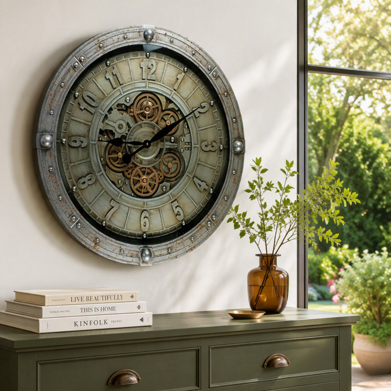 The Gears Clock Wall Clock with Moving Gears