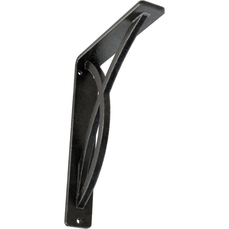 Support en fer forgé Miller, Étain antique, H 8 po x l 1,5 po x P 5,5 po