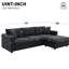Moderne 4 modulaire, convertible, cadre en fer pour salon, appartement, bureau, intérieur en forme de L avec canapé confortable, solide