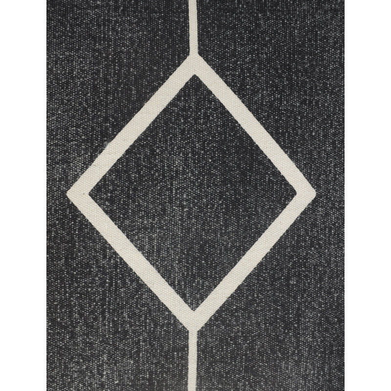 Modern Stonewashed Geometric Cotton Throw Pillow