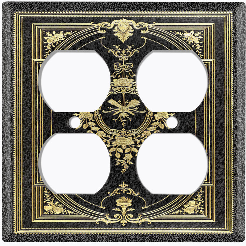 Patterned 2 - Gang Toggle Light Switch Standard Wall Plate