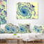  Coussin lombaire abstrait fleur fractal avec détails