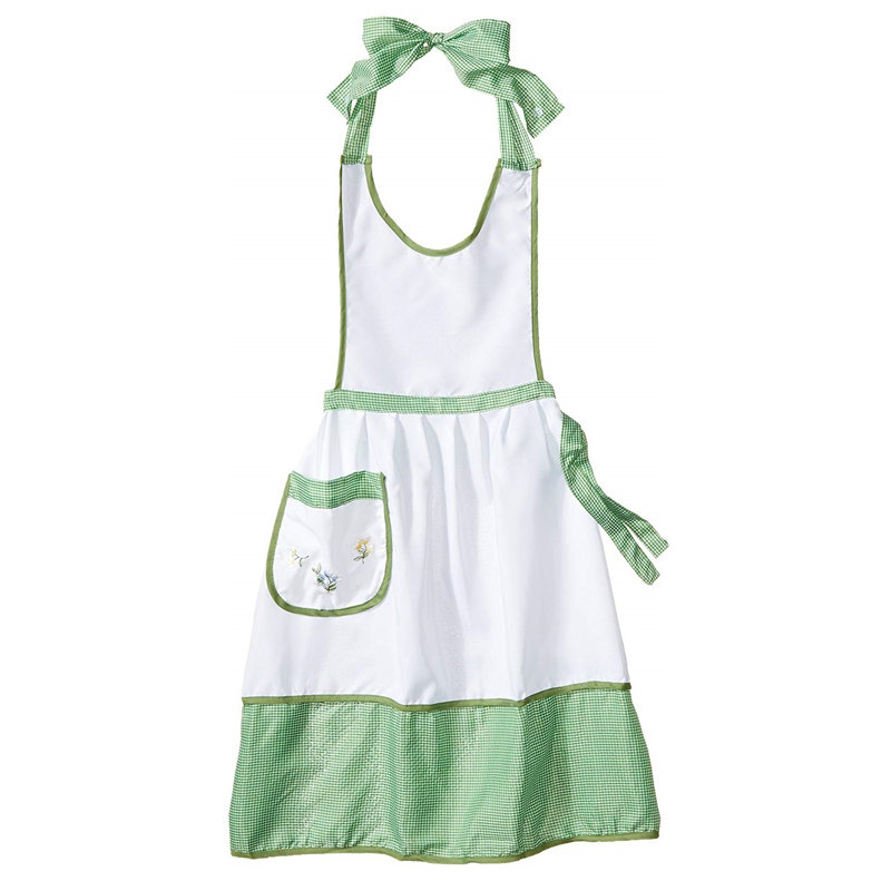 Cotton Bib Apron, Green