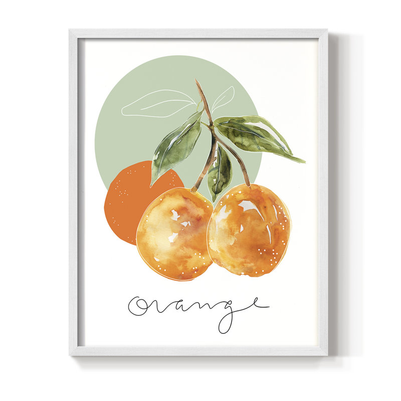 " Orange ", 21" H x 17" W, White